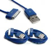 2X 6FT USB SYNC DATA POWER CHARGER CABLE APPLE NEW IPAD IPHONE IPOD TOUCH BLUE