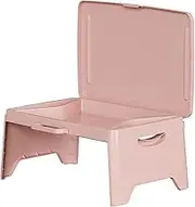 Portable Computer Holder Foldable Table with Small Space Occupation Easy to Carry ABS Multifunctional Dining Plate Bed, Pink