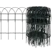 Garden Border Fence Powder Coated Iron 25X0.4 M Garden Edging & Borders