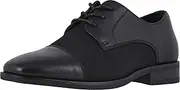 [Florsheim] Kids Boy's Postino Mesh Cap Toe Ox Jr. (Toddler/Little Kid/Big Kid), Black Smooth Leather/Mesh, 13.5 Little Kid