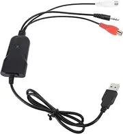 USB Sound Capture, Cassette Tape to MP3 Converter, Audio Grabber with Editing Software, Versatile Connectivity, Low Power Consumption, with 3.5mm & AV Interface