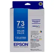 Epson 73N 1 x Black, Cyan, Magenta, Yellow Ink Cartridge (Original)