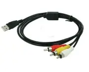 USB Male A to 3x RCA Adapter Cable (5ft)