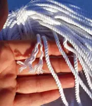 3 mm Snow White Twisted Macrame Cotton Rope 3 strand 3 ply Macrame cotton Cord