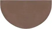 Plow & Hearth 27"x48" Half Round Fireproof Hearth Rug | Brown | Double Layer Fiberglass Fireplace Mat | Protect Home Décor Hardwood Floor and Carpet from Sparks and Embers Wood Stove