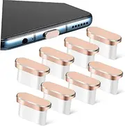 8Pcs C Dust Plugs Type C Covers for Phones Protect Charging Ports from Dirt Lint Compatible with Type C Devices Durable Design