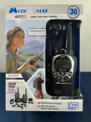 Midland GXT1000VP4 - 50 Channel GMRS Two-Way Radio - Long Range Walkie Talkie wi