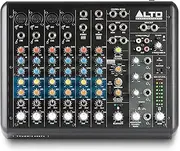 Alto TrueMix 800 FX Audio Mixer with 4 XLR Mic Ins, USB Audio Interface and Bluetooth for Podcasting, Live Performance, Recording, DJ, Mac and PC