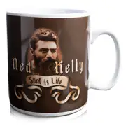 Outback Mates Giant Mug Featuring Bushranger Ned Coffee Mug Classic Brown