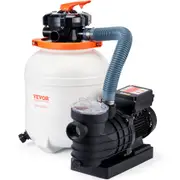 Sand Filter Above Ground with 285W Pool Pump 10,000 L/H Flow 6-Way Valve