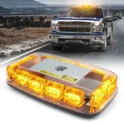 72W Yellow Amber LED Strobe Beacon Lights Car Truck Emergency Hazard Warning