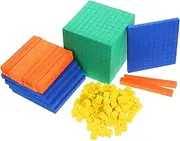 Vaguelly 1 Set Math Manipulatives Math Cubes for Educational Decimal Block Model for Primary School Learning and Home Enrichment Activities