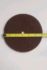 BB Finishing Disc - Medium Grit - 6" x 1/2" Tan/brown Arc Abrasives- 25per Box
