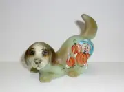 Fenton Glass Jadeite Scarecrow Halloween Puppy Dog Figurine Ltd Ed #5/27 Kibbe