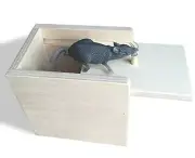 Hilarious Scare Box Mouse Prank - Wooden Home/Office Funny Made Amish toy