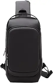 [Generic] Sling Polyester Bag - Men Sling Bag | Waterproof Casual Pack Travel | Single Shoulder Carry | Travel Anti-theft Pack With USB Charging Port | Large Capacity Shoulder Daypack For Fitness Shopping