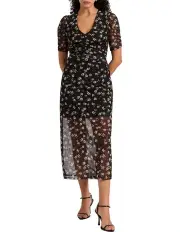 [Marcs] Are You Flo-real Dress in Black Multi