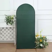 5 ft HUNTER GREEN Matte Fitted Spandex Round Top Arch Backdrop STAND COVER Party