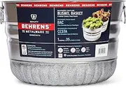32S 1-Bushel Basket Round Galvanized Steel Tub