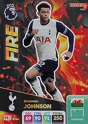 Panini Premier League 2024 2025 Brennan Johnson Fire Trading Card