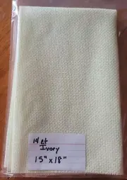 14 count Ivory Aida, 15" x 18"