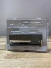 Swingline Compact Desk Stapler, Anti-Microbial, 20-Sheet Capacity Black NEW