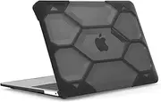 [IBENZER] Hexpact MacBook Air 13 Inch Case 2019 2018 Release New Version A1932, Heavy Duty Protective Case for Apple MacBook Air 13 Retina with Touch ID, Black, LC-HPE-A13T-CYBK