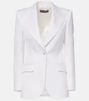 [Dolce & Gabbana] Dolce & Gabbana Capri Turlington brocade blazer AU 6 white