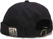 [YAMEE] Men's Docker Cap Men's Women's Docker Hat Sailor Hat Harbour Hat Biker Cap Hiking Hat Sailor Cap (Head Circumference Adjustable)