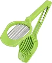 Egg Slicer,Small Kiwi Fruit Banana Slicer Strawberry Egg Cutter Multi Purpose Slicer Kitchen Essential Cooking Tools (Green, One Size)