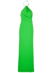 Solace London Riva Green Embellished Halterneck Gown - UK14 UK14