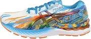 [ASICS] Men's Gel-Nimbus 23 Road Running Shoe, Digital Aqua/Marigold Orange