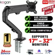 Kogan Full Motion Gas Spring Single Mount for 17"-32" Monitor, Monitor Mounts &