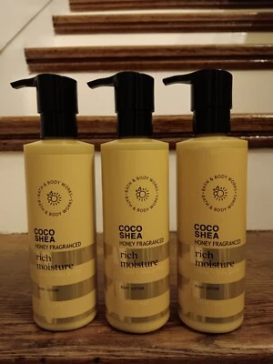 BATH AND BODY WORKS COCO SHEA HONEY FRAGRANCED RICH MOISTURE BODY LOTION 3 NEW