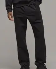 Y-3 STRETCH TERRY PANTS - H63032 - Black - Size S