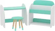 Keezi Kids Bookshelf 2 in 1 Table Chair Bookcase Toys Shelves Children Organiser