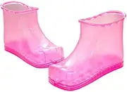 Slippers 1 Pair Massage Foot Bath Shoes Spa Portable Foot Massage Bath Shoes PVC Foot Massager Bucket Boots Promote Rosy 16. 5cm Slipper