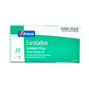 Amcal Loratadine 10mg Hay Fever & Allergy Relief Runny Nose Sneezing 10 Tablets