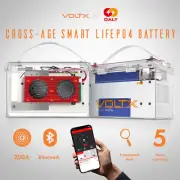 VoltX 12V 100Ah Lithium Iron Phosphate Battery Deep Cycle 200A BMS Bluetooth RV