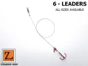 6 - WIRE WILLOW SPIN TIP UP LEADER / BLEEDING TREBLE HOOK RIG - Z LEADERS #151