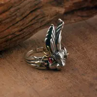在飛比找ETMall東森購物網優惠-兔子先生愛麗絲男純銀個性戒指
