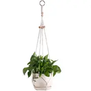 Plant Flower Pot Holder Hanger Hanging Planter Basket Hemp Rope Braided
