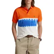 Polo Ralph Lauren Dip Dye Cotton Piqué Polo in Deckwash White Multi at Nordstrom, Size X-Large