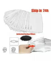 50 PCS PM2.5 Activated Carbon Replacement Filter For Face Mask, Ship from USA
