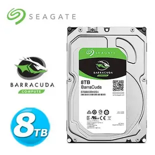 Seagate【BarraCuda】新梭魚 8TB 3.5吋桌上型硬碟 (ST8000DM004)
