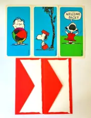 Charlie Brown Peanuts Snoopy Going Away Cards Hallmark ‘70s Unused