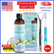 Venus Visage Coconut Oil Pulling for Teeth with Tongue Scraper, 8 fl oz