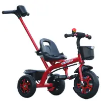 在飛比找momo購物網優惠-【甲碩】兒童戶外玩具車 超大輪胎腳踏車(免充氣防爆長桿手推式