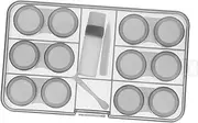 [EXAOMBLE] 1Set Portable Case Compact Storage Box for Women Leak Design Travel Friendly Durable Grey Cosmetic Lens Holder for Daily Use