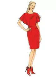 Vogue Sewing Pattern 9021 Misses Ladies Flutter Sleeve Dresses Size 6-14 Uncut
